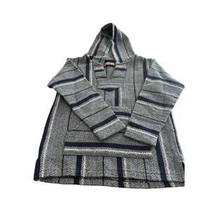 Retrofit Sweater Size M Youth Pullover Hippie Mexico Knit Poncho | X303